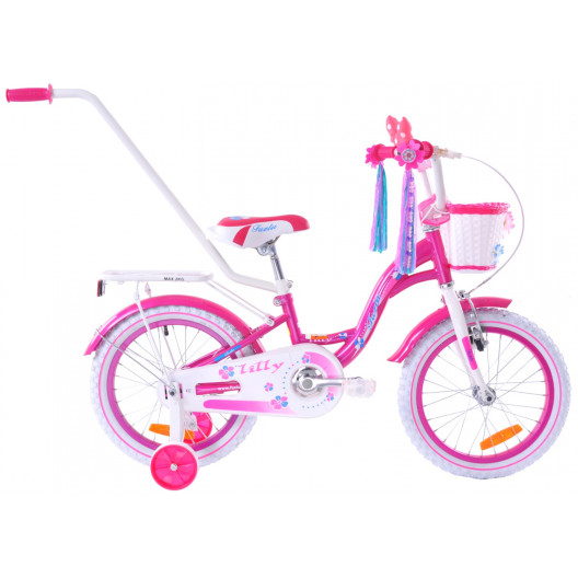 Detský bicykel 16" Fuzlu Lilly ružový / biely