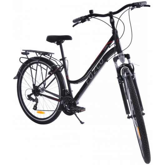 Trekingový Bicykel Fuzlu Core Lady AMT Čierno-červený matný