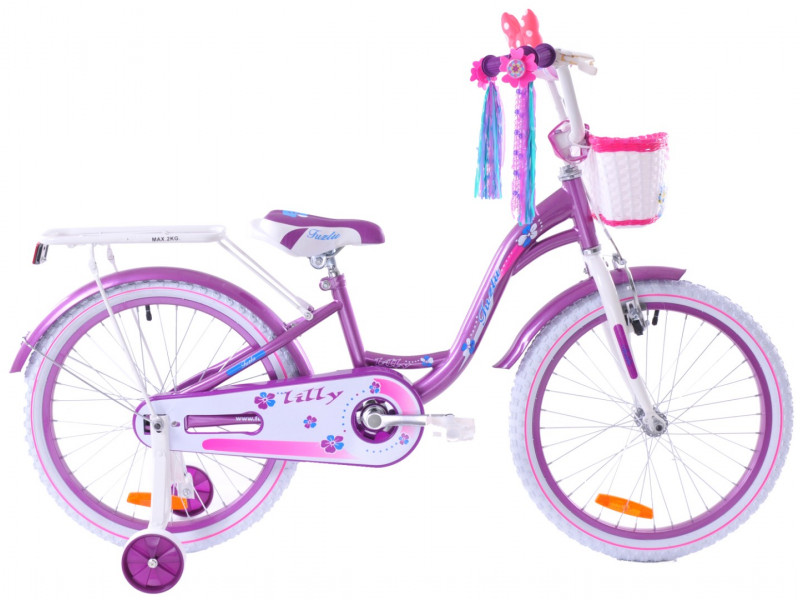 Detský bicykel 20" Fuzlu Lilly fialová / biela