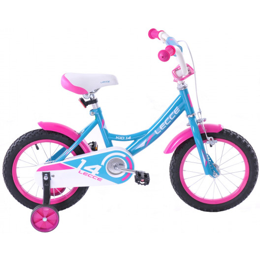 Detský bicykel 14" Fuzlu LECCE GIRL modro-ružový