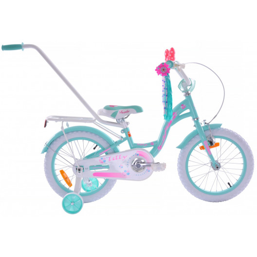 Detský bicykel 16 Fuzlu Lilly tyrkysová / ružová