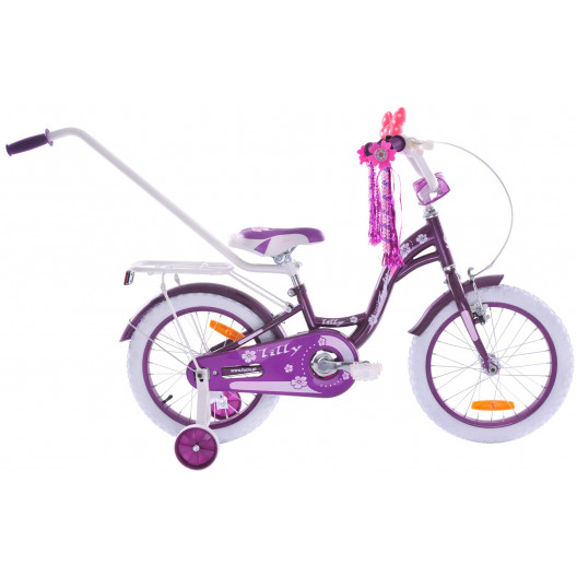 Detský bicykel 16" Fuzlu Lilly fialová / biela