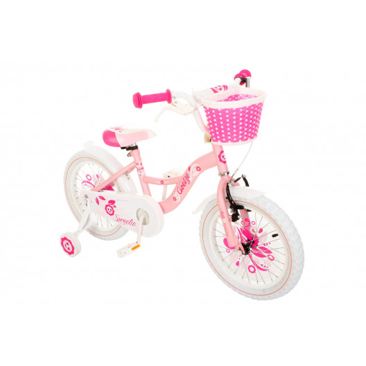Detský Bicykel 16" GOETZE KIDS SWEETIE ružový