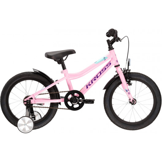Detský bicykel 16" Kross Mini 3.0 bicykel ružová / fialová / tyrkysová 