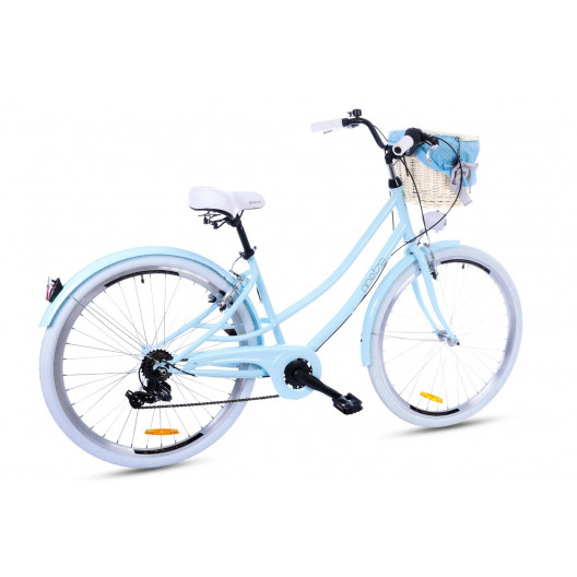 Retro Mestský Bicykel Goetze DUO 28" 7 Prevodový modrý+košík