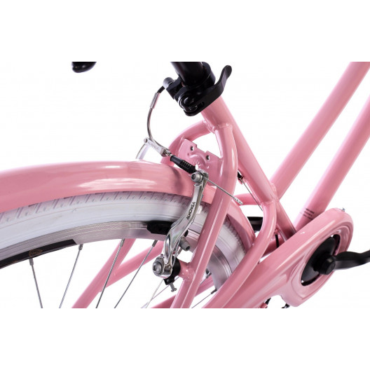 Retro Mestský Bicykel Goetze DUO 28" 7 Prevodový Ružový+košík