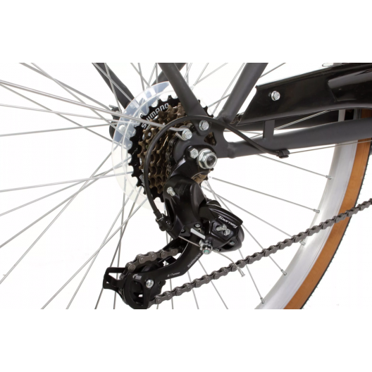 Retro Bicykel 28" GOETZE TOURING 7 prevodový grafitový+košík