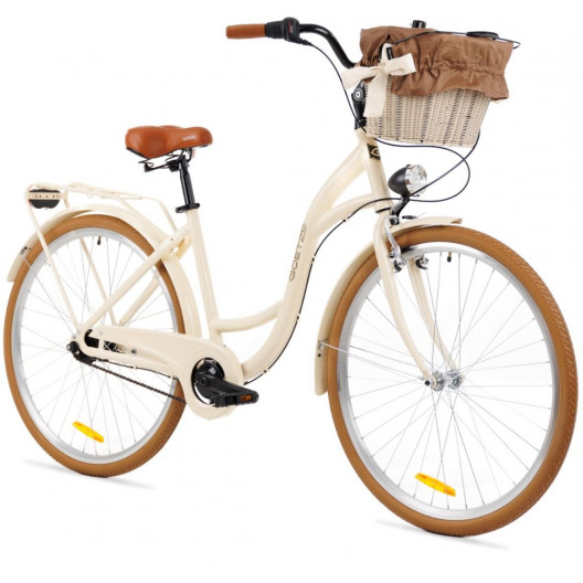 Dámsky mestský bicykel Goetze Style 28" 7 prevodový NEXUS hlinikový Krémový