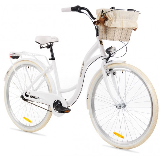 Dámsky mestský bicykel Goetze Style 28" 7 prevodový NEXUS hlinikový BIELY