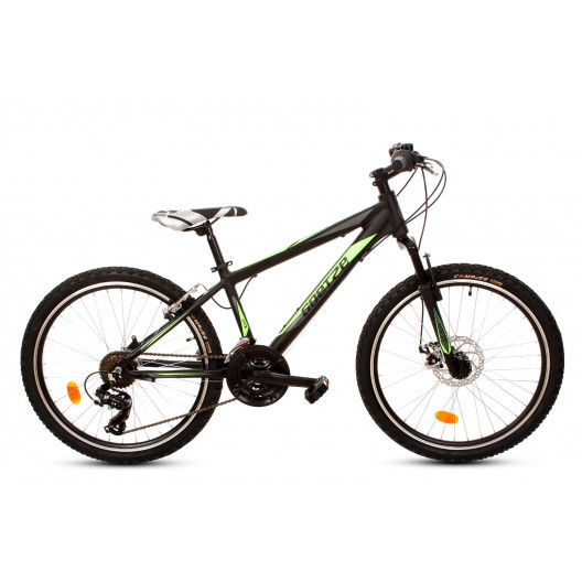 Detský Bicykel 24" GOETZE HIGHFLYER čierno-zelená