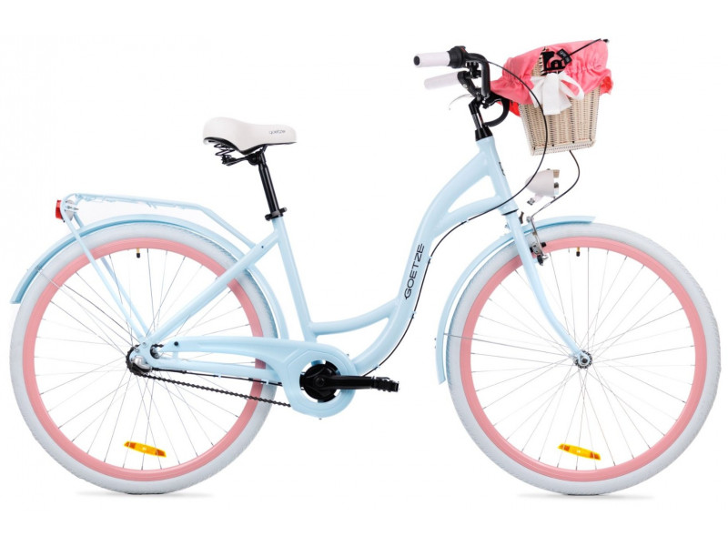 Dámsky mestský bicykel Goetze Style 28" 3prevodový Hlinikový Modrý + košík