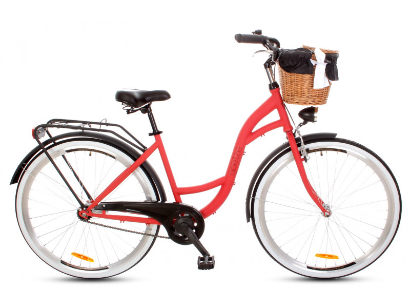 Retro Bicykel GOETZE COLOURS 28" 1 prevodový Červený LTD+košík