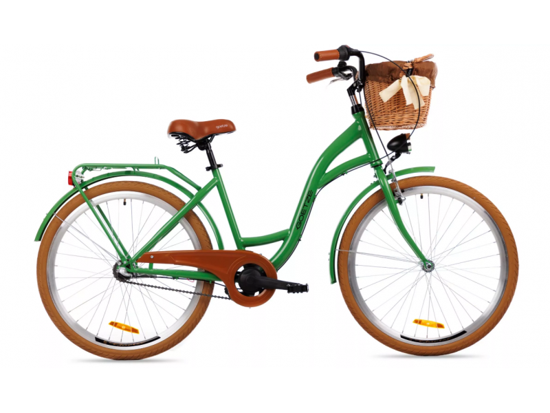 Retro Bicykel GOETZE LIMITED 26" 3 Prevodový EMERALD zelená+košík