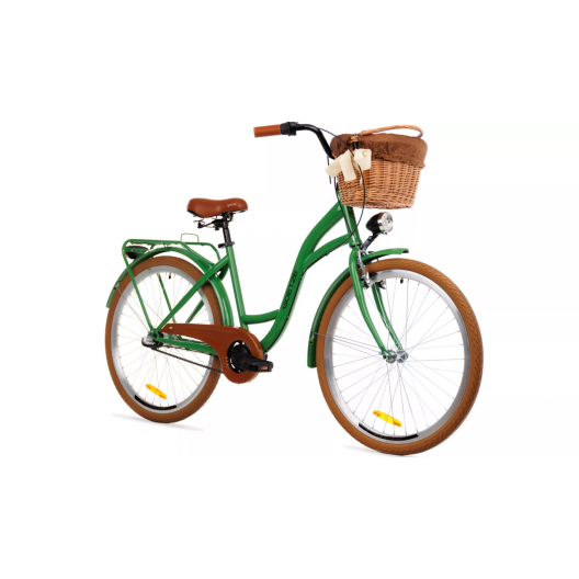 Retro Bicykel GOETZE LIMITED 26" 3 Prevodový EMERALD zelená+košík