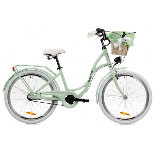 Detský Bicykel 24" Goetze New Line  3 Prevodový Mentolový+košík