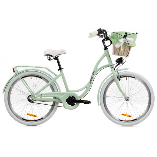 Detský Bicykel 24" Goetze New Line  3 Prevodový Mentolový+košík