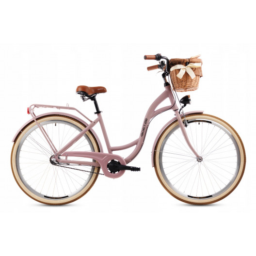 Retro Bicykel Goetze STYLE 28" 3 prevodový hlinikový fialový+košík