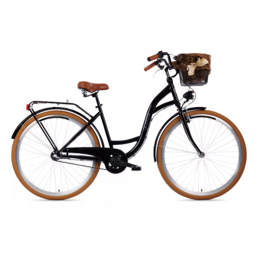 Retro Bicykel GOETZE STYLE 28" 3 Prevodový čierny+ košík grátis