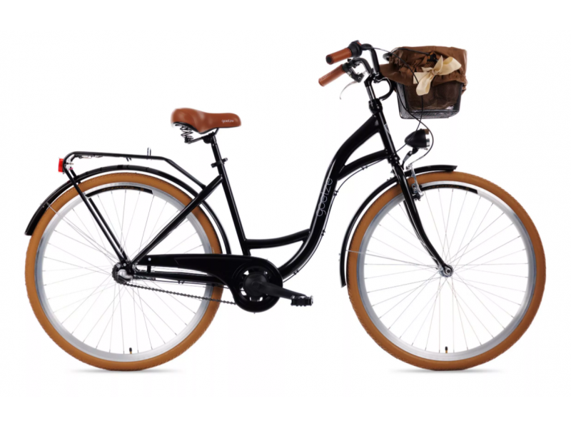 Retro Bicykel GOETZE STYLE 28" 3 Prevodový čierny+ košík grátis