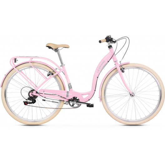 Retro Bicykel Le Grand Lille 2 hlinikový 28" 6 prevodový-ružový