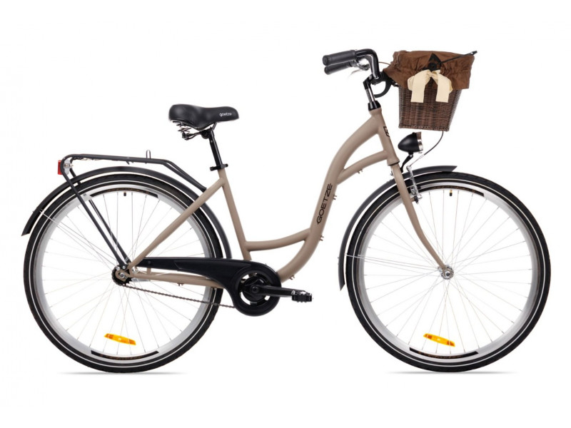 Retro Bicykel GOETZE STYLE LTD 28" 1 Prevodový Caffe-Latte čierny+Košík