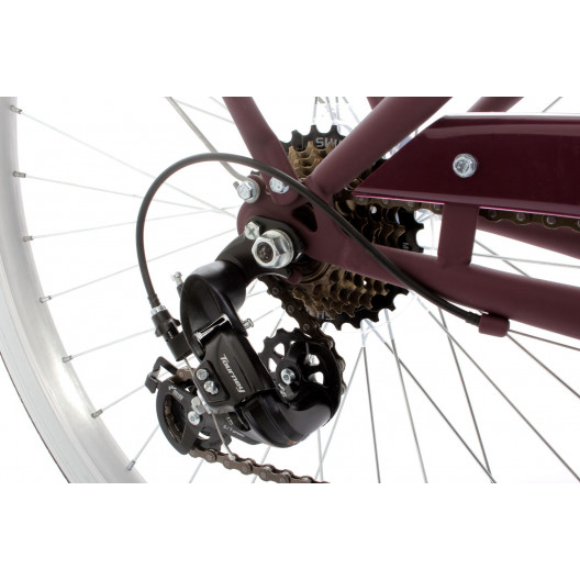 Retro Bicykel GOETZE MOOD 28" 7 prevodový Tmavo-fialový+košík
