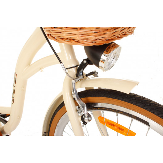 Retro Bicykel GOETZE COLOURS LTD 26" 1 Prevodový Krémovo/hnedý+košík