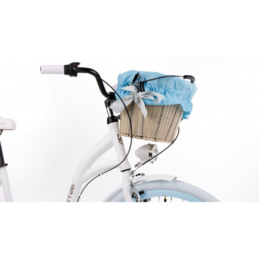 Retro Bicykel Goetze STYLE 28" 3 prevodový hlinikový bielomodrý+košík