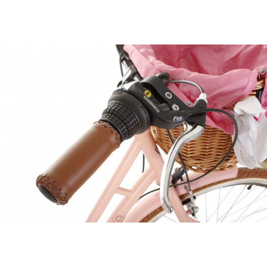 Retro Mestský Bicykel Goetze Double 28" 7 prevodový Ružový