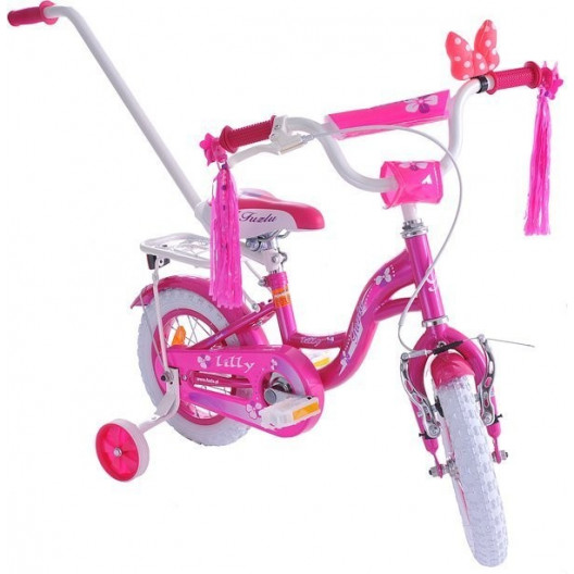 Detský Bicykel Lilly 12" Pink-white