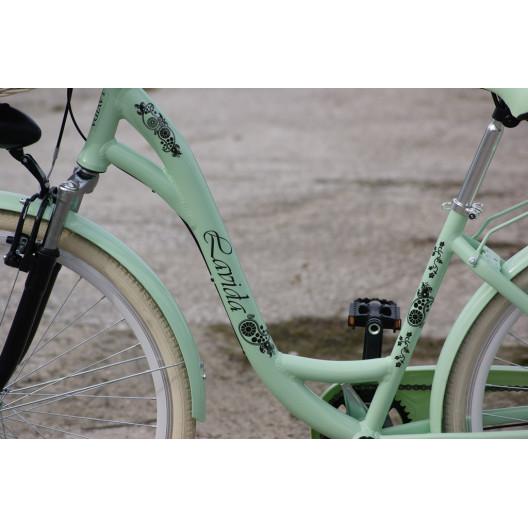 Dámsky Retro Bicykel LAVIDA 26" 3 Prevody Odpužený Hlinikový Mentolový +košík