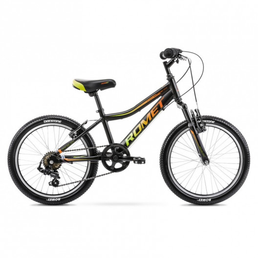 Detský bicykel 20" Romet Rambler KID 2 čierna /oranžová/ zelená