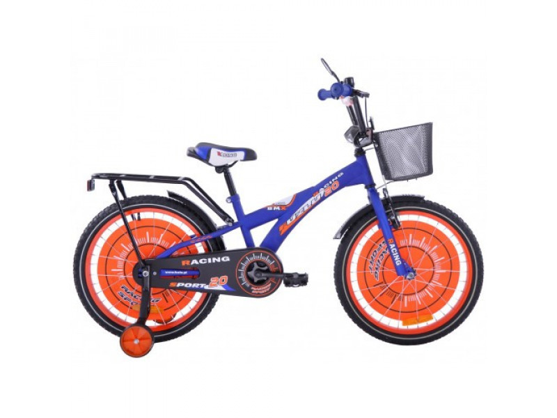Detský Bicykel 20" Racing sport modro-oranžový