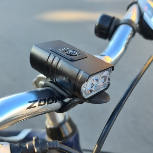 USB LED svetlo na bicykel + zadné svetlo 4T6
