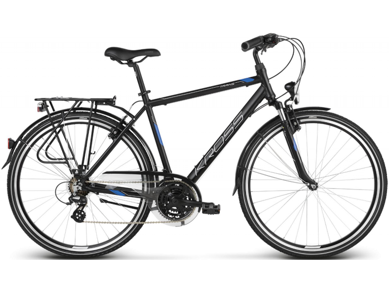 Bicykel 28 Kross Trans 1.0 (S17") čierno-modrý