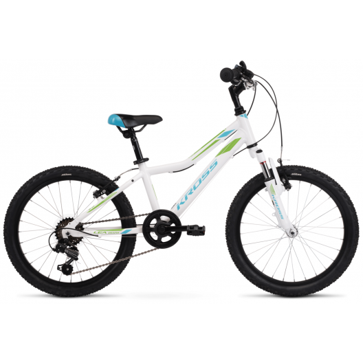 Detský bicykel 20" Kross Lea Mini 2.0 bicykel biela / modrá / zelená lesklá