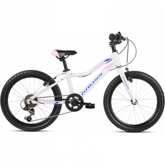 Detský bicykel 20" Kross Lea Mini 3.0 Light biela / ružová / fialová lesklá 