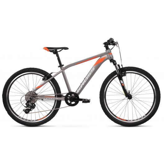 Detský mestský bicykel 24" KROSS Level JR 2.0 sivo/oranžový(D1)