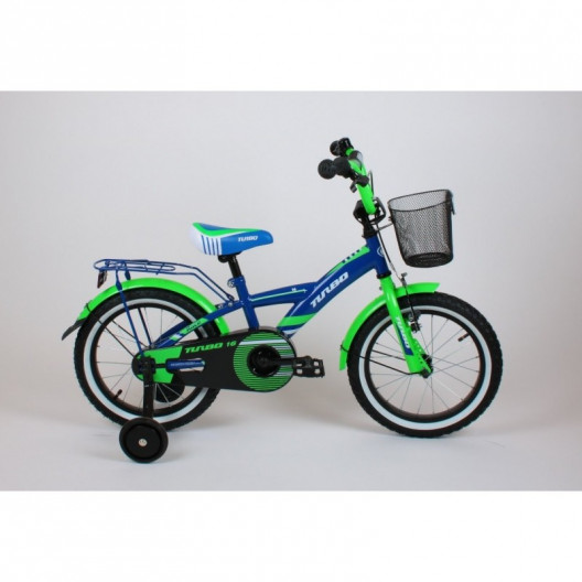 Detský bicykel 16" Turbo Race námornícka modro-zelená