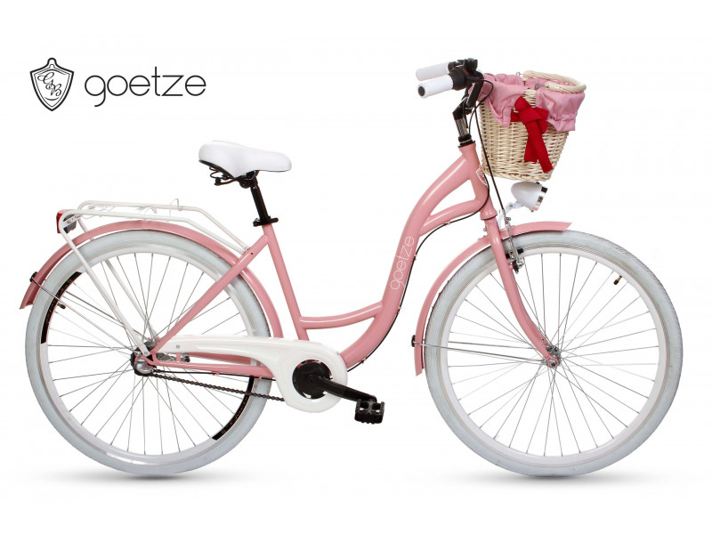 Retro Bicykel GOETZE COLOURS 28" 3 Prevodový Ružový+košík