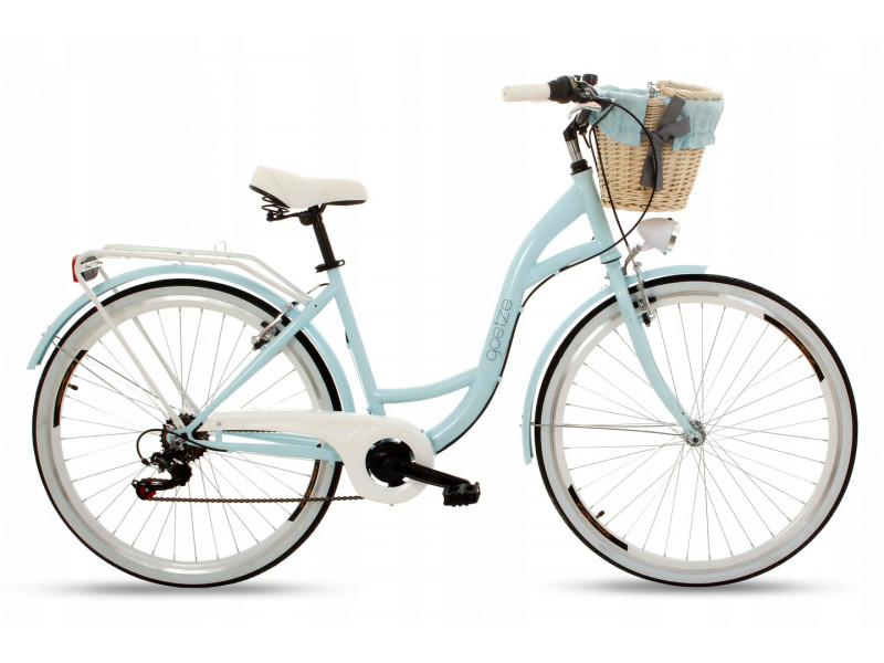 Retro Bicykel GOETZE MOOD 28" 7 prevodový Svetlo-modrý+košík 
