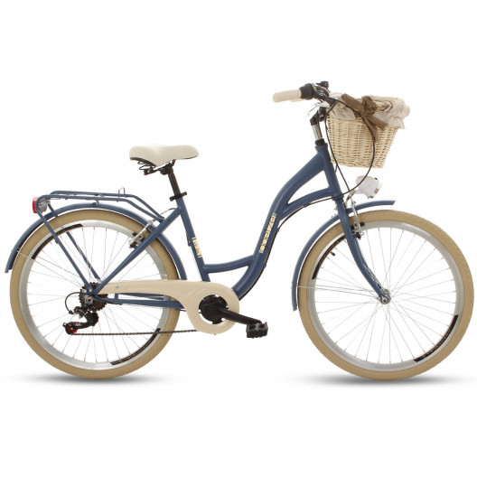 Retro Bicykel Goetze MOOD 26" 7 Prevodový Granatový+košík