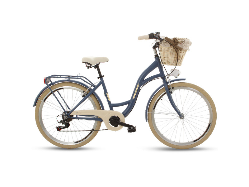 Retro Bicykel Goetze MOOD 26" 7 Prevodový Granatový+košík