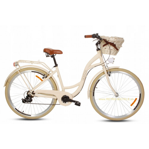 Retro Bicykel GOETZE HLINIKOVÝ 28" 7 Prevodový Smotanový