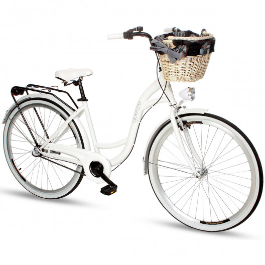 Retro Bicykel GOETZE COLOURS 28" 3 Prevodový biely+košík grátis