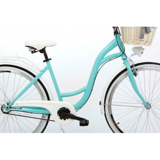 Retro Bicykel GOETZE Colours 28" 3 Prevodový Modrý +košík grátis