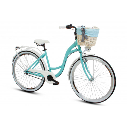 Retro Bicykel GOETZE Colours 28" 3 Prevodový Modrý +košík grátis