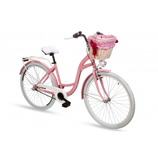 Retro Bicykel GOETZE COLOURS 28" 3 Prevodový Ružový+košík