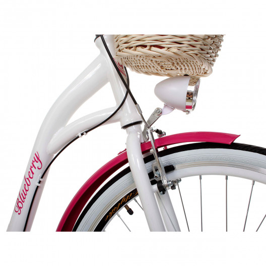 Retro Bicykel GOETZE BLUEBERRY 28" 3 Prevodový Ružový+košík