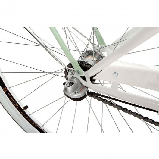 Retro Bicykel GOETZE BLUEBERRY 28" Bielo/Mentolový 3 Prevody+košík 